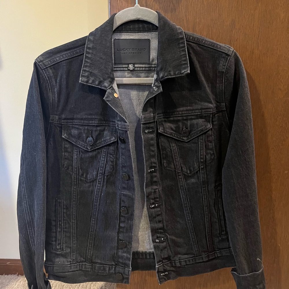 Lucky Brand Black Jean Jacket Classic Denim Style
